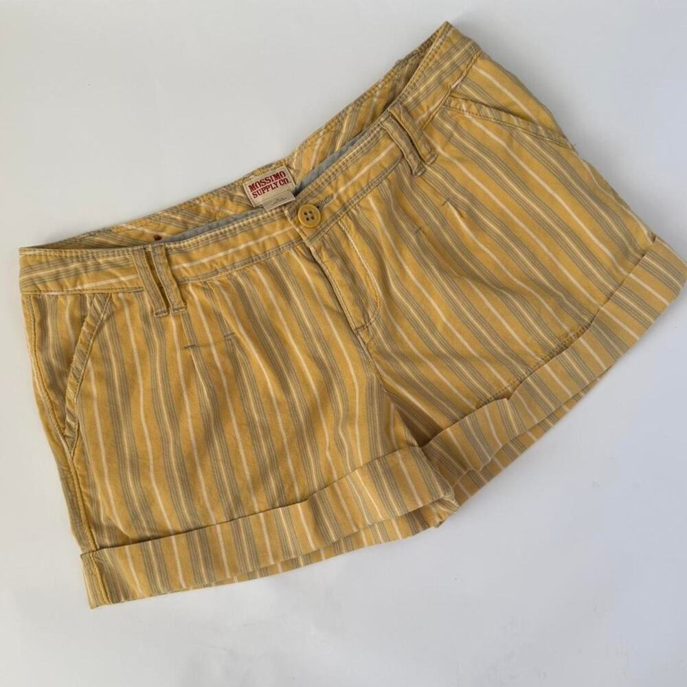Mossimo Supply Co. Yellow Striped Shorts